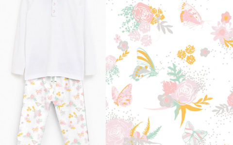 Imprimé allover fleurs romantiques